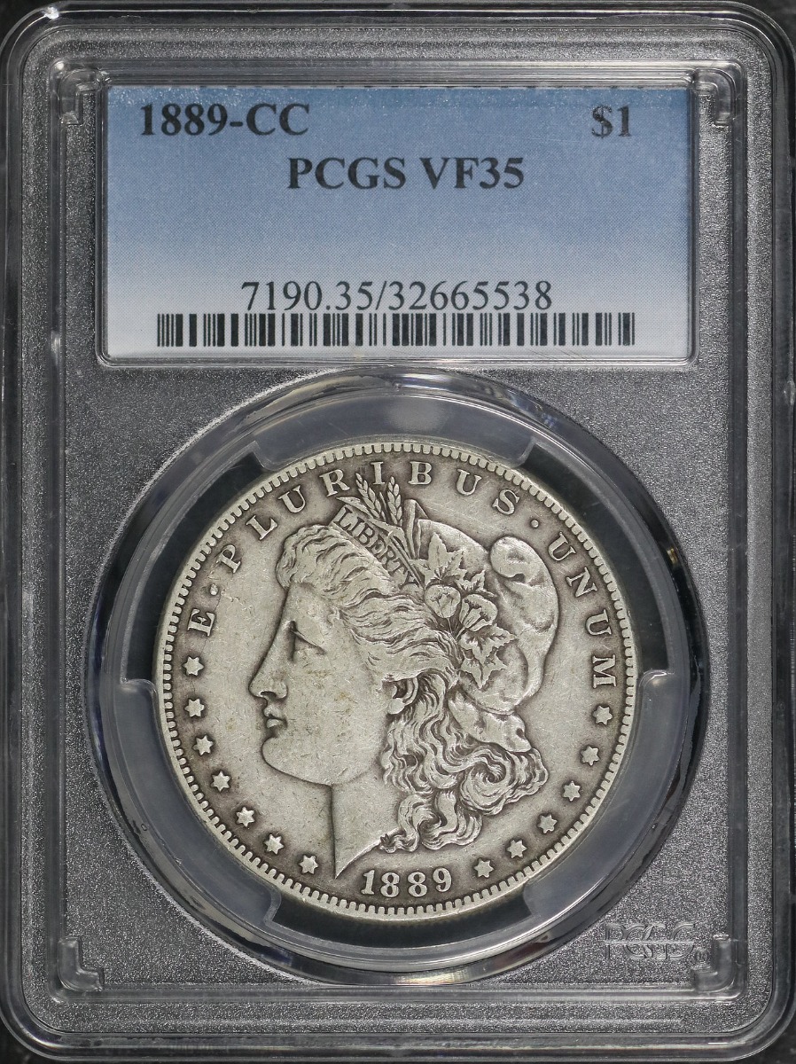1889-CC Morgan Silver Dollar PCGS VF-35