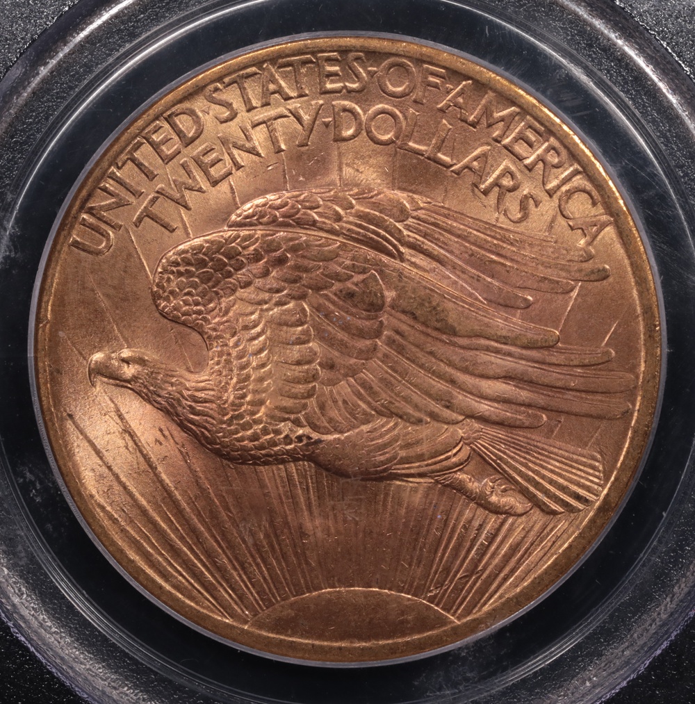 1907 $20 Saint-Gaudens Gold PCGS MS-65 Reverse 1907 $20 Saint-Gaudens Gold PCGS MS-65 Reverse