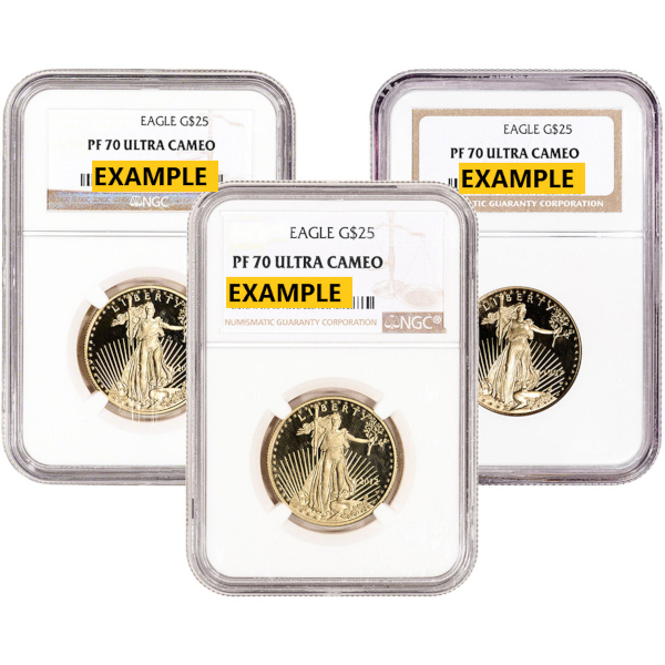 1/2-oz Gold American Eagle NGC PF-70 Obverse in Holder 1/2-oz Gold American Eagle NGC PF-70 Obverse in Holder