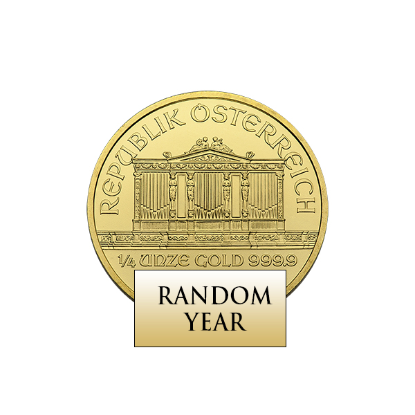 1/4 oz Gold Austrian Philharmonic (Random Year) Obverse 1/4 oz Gold Austrian Philharmonic (Random Year) Obverse