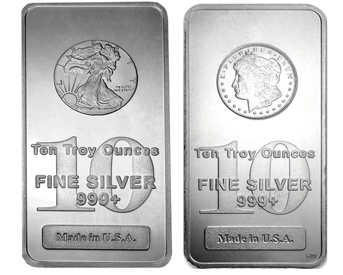 Various Silver Bars - 10 oz Various Silver Bars - 10 oz