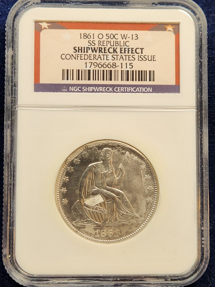 1861-O Half Dollar Confederate Issue from the SS Republic