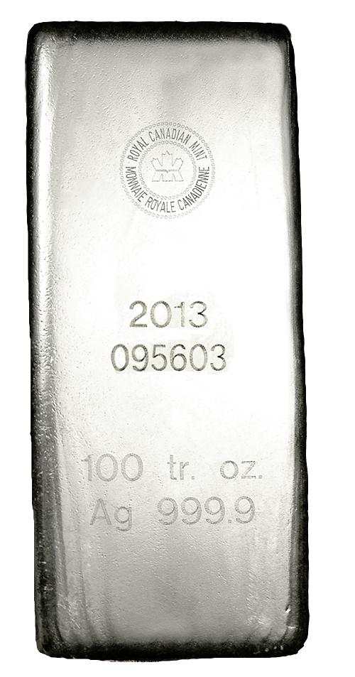 100-oz Royal Canadian Mint Silver Bar