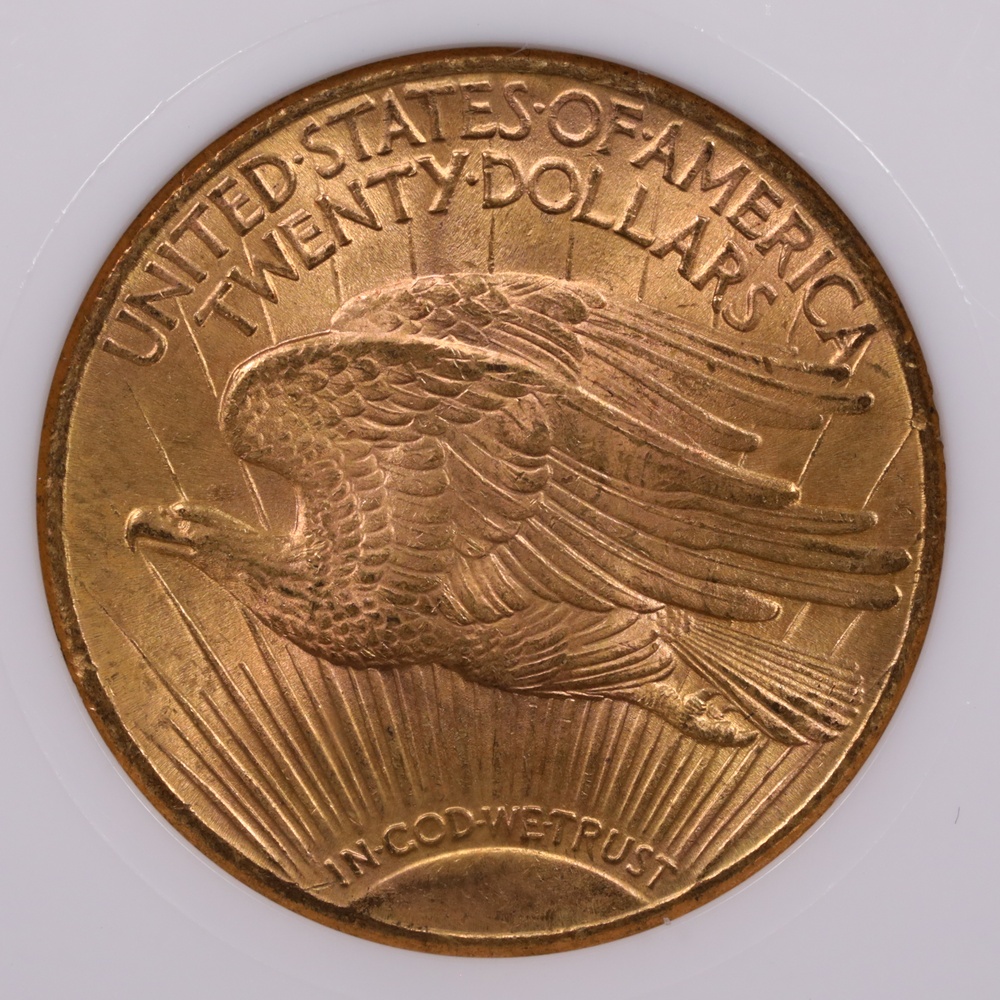 1909-S $20 Saint-Gaudens Gold NGC MS-63