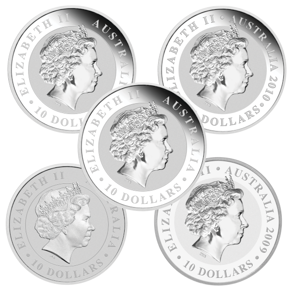 10 oz Silver Australian Koala Obverse 10 oz Silver Australian Koala Obverse