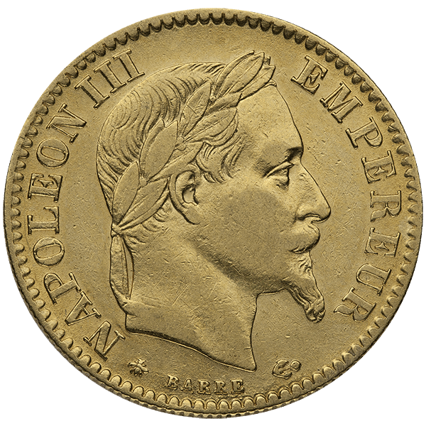 France 10 Franc Gold Coin Obverse France 10 Franc Gold Coin Obverse