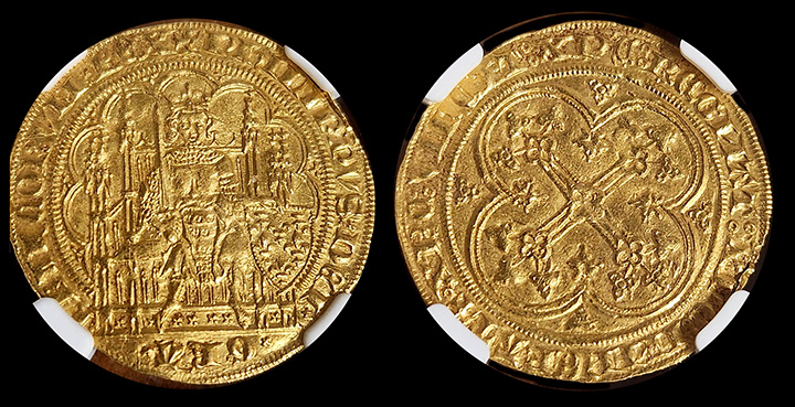 1328-50 | French Ecu' OR | FR-270 | Philippe VI | Both Sides 1328-50 | French Ecu' OR | FR-270 | Philippe VI | Both Sides