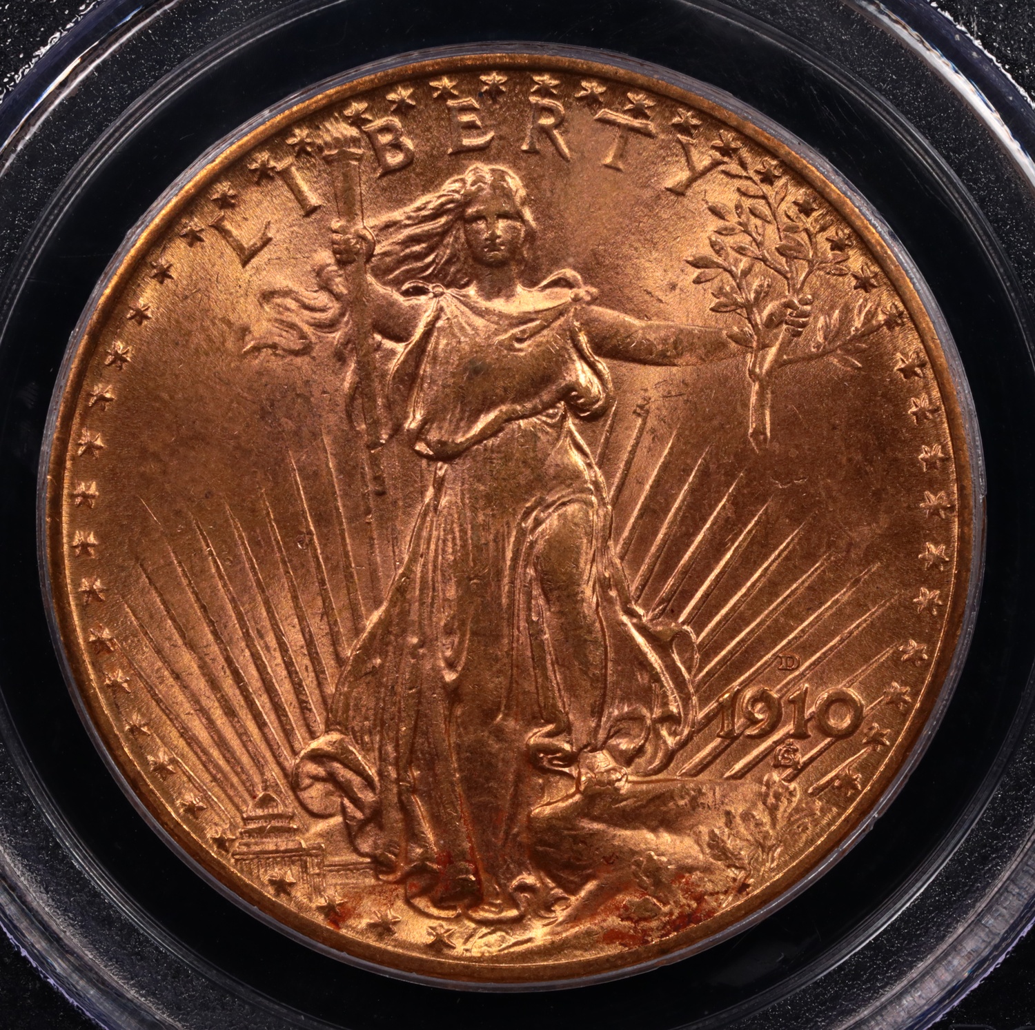 1910-D $20 Saint-Gaudens Gold PCGS MS-64 CAC Obverse 1910-D $20 Saint-Gaudens Gold PCGS MS-64 CAC Obverse