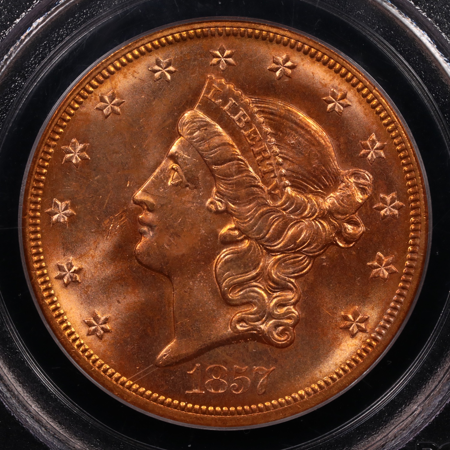 1857-S $20 Liberty Gold SS Central America PCGS MS-64 Obverse 1857-S $20 Liberty Gold SS Central America PCGS MS-64 Obverse