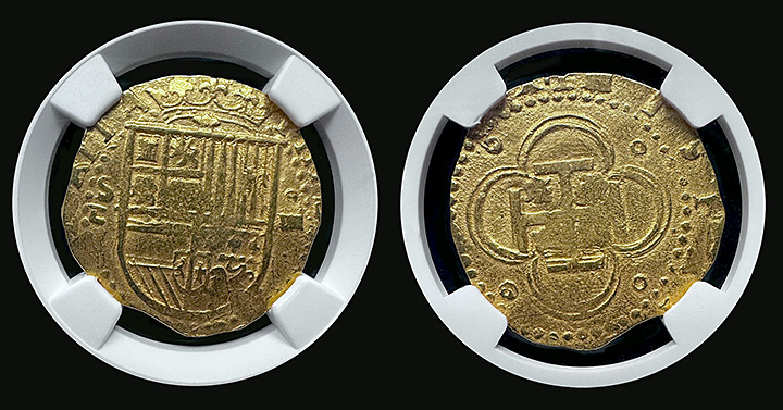 1556-98 Spain | 4 Escudo | NGC | AU-58 | Both Sides 1556-98 Spain | 4 Escudo | NGC | AU-58 | Both Sides
