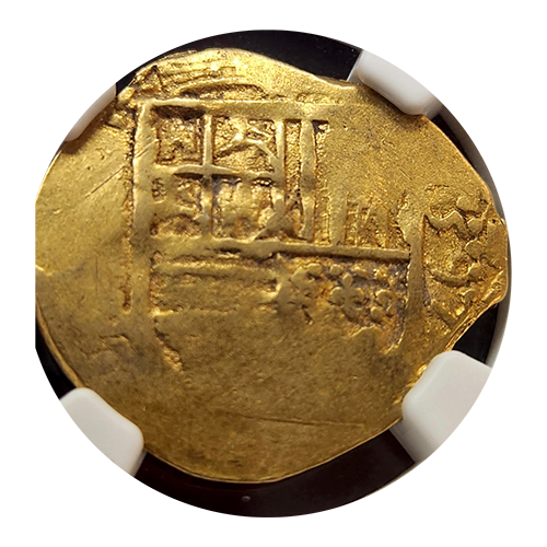 1597 Spain 2 Escudo NGC AU-53