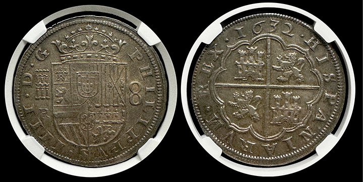 1632 R Spain | Segovia | 8 Reales | Both Sides 1632 R Spain | Segovia | 8 Reales | Both Sides