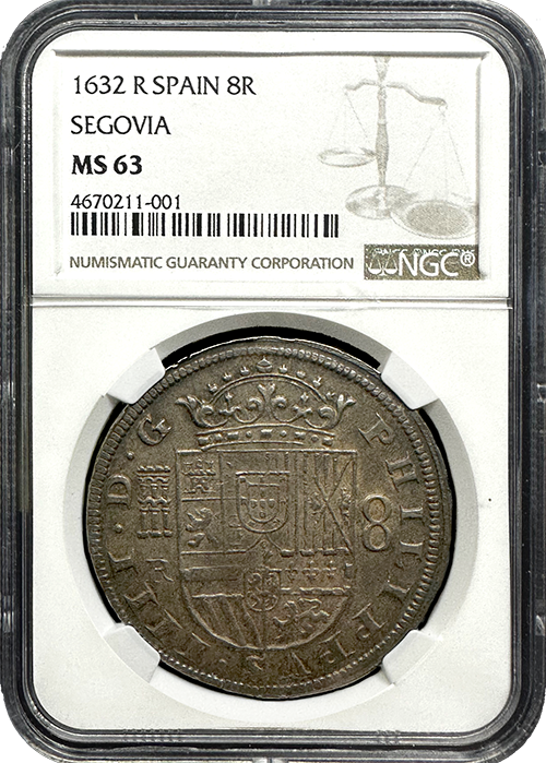 1632 R Spain | Segovia | 8 Reales | Obverse Holder 1632 R Spain | Segovia | 8 Reales | Obverse Holder