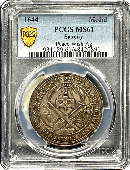 1644 Saxony Medal PCGS MS-61