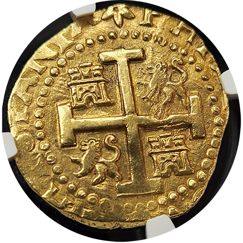 1718 | Peru 8 Escudo | NGC MS 64 | Reverse 1718 | Peru 8 Escudo | NGC MS 64 | Reverse