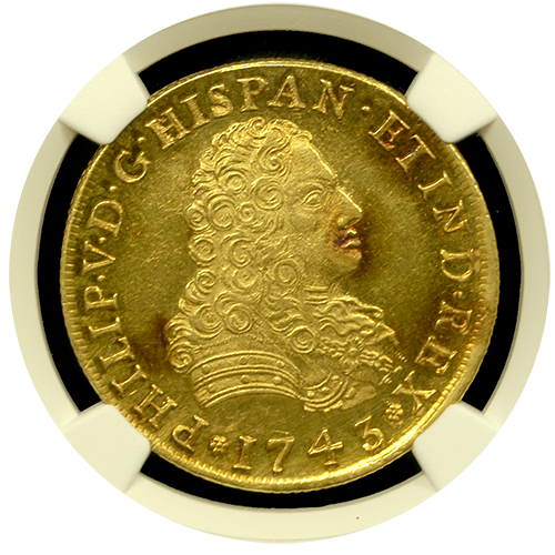 1743 Mexican | 8 Escudo | Obverse 1743 Mexican | 8 Escudo | Obverse