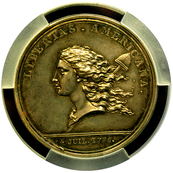 1781 Libertas Americana Silver Medal PCGS CAC MS-62 Obverse 1781 Libertas Americana Silver Medal PCGS CAC MS-62 Obverse
