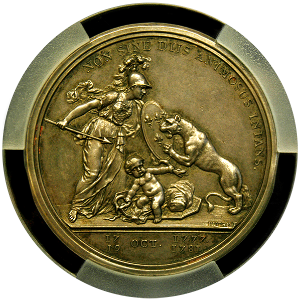 1781 Libertas Americana Silver Medal PCGS CAC MS-62 Reverse 1781 Libertas Americana Silver Medal PCGS CAC MS-62 Reverse