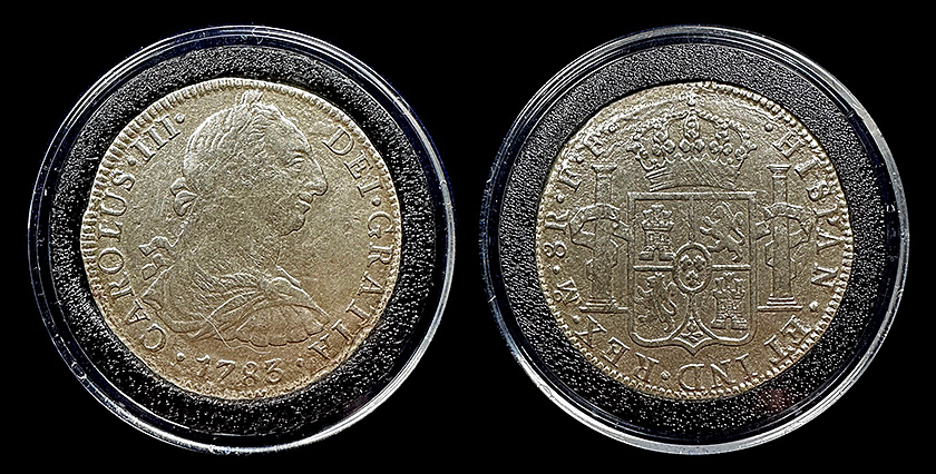 1783 Mexico | 8 Reale | Shipwreck El Cazador | Both Sides 1783 Mexico | 8 Reale | Shipwreck El Cazador | Both Sides