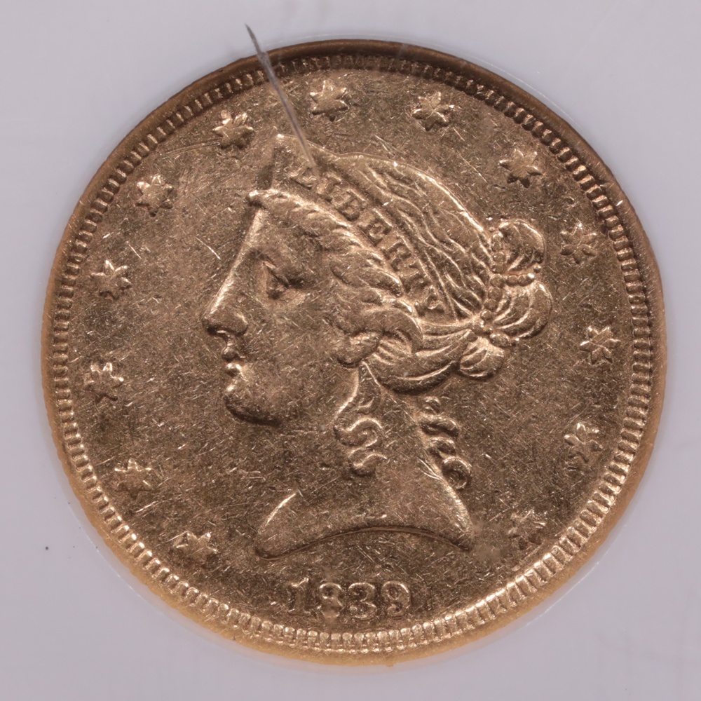 1839 $5 Liberty Gold NGC XF-45 Obverse 1839 $5 Liberty Gold NGC XF-45 Obverse