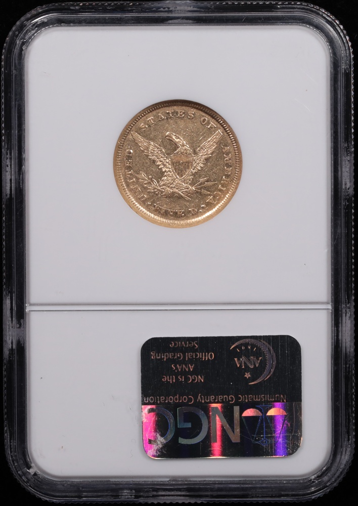 1839 $5 Liberty Gold NGC XF-45 Reverse in Holder 1839 $5 Liberty Gold NGC XF-45 Reverse in Holder