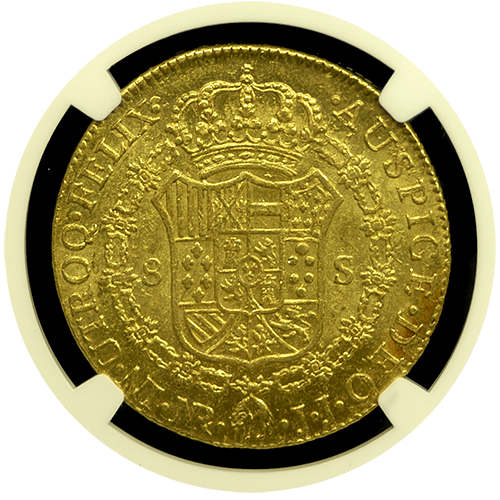 1797 Colombian | 8 Escudo | Reverse 1797 Colombian | 8 Escudo | Reverse