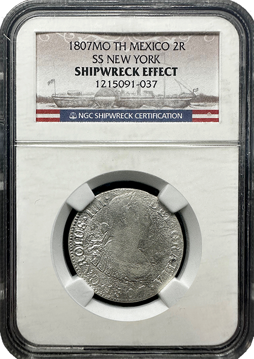 1807-MO TH SS New York Mexico 2 Reales