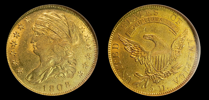 1808-07 | $5 Capped Liberty | PCGS | AU-58 | Both Sides 1808-07 | $5 Capped Liberty | PCGS | AU-58 | Both Sides