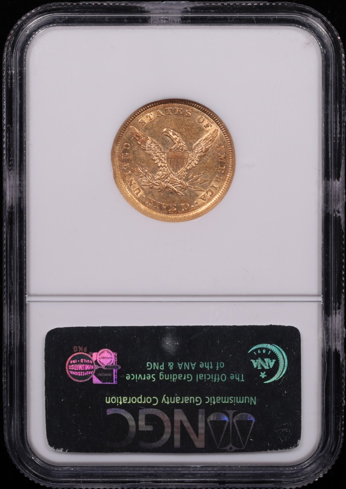 1839 $5 Liberty Gold NGC AU-58 Reverse in Holder 1839 $5 Liberty Gold NGC AU-58 Reverse in Holder