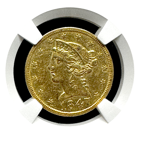 1847-C | $5 Liberty Gold | NGC | XF45 | Obverse 1847-C | $5 Liberty Gold | NGC | XF45 | Obverse