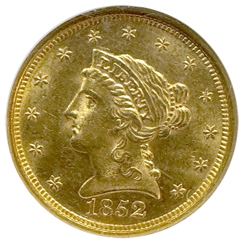 1852 | $2.5 Liberty | NGC | MS 63 | Obverse 1852 | $2.5 Liberty | NGC | MS 63 | Obverse