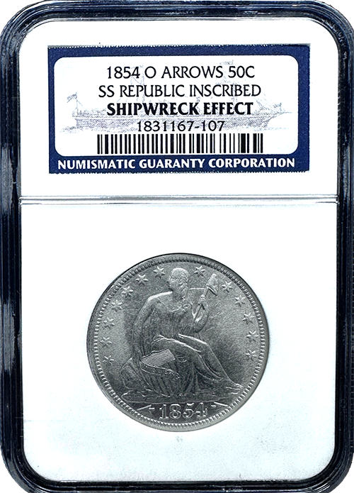 SS Republic Seated Liberty Half Dollars NGC Shipwreck Effect