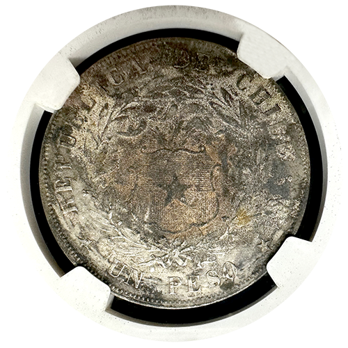 Chilean Silver Peso | SS Central America | Reverse Chilean Silver Peso | SS Central America | Reverse