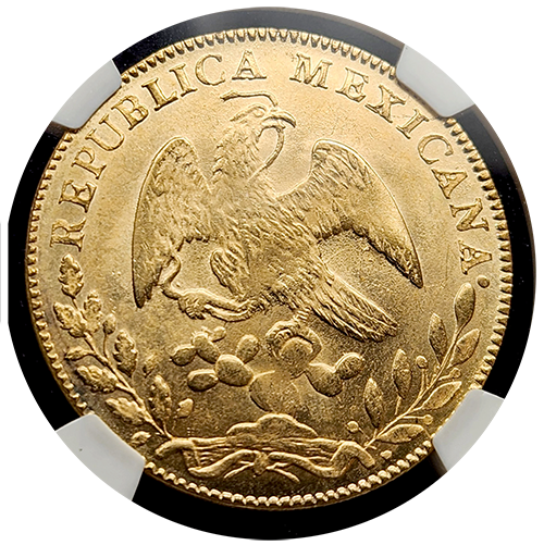 1868-CE Mexico 8 Escudo | NGC MS63 | Obverse 1868-CE Mexico 8 Escudo | NGC MS63 | Obverse