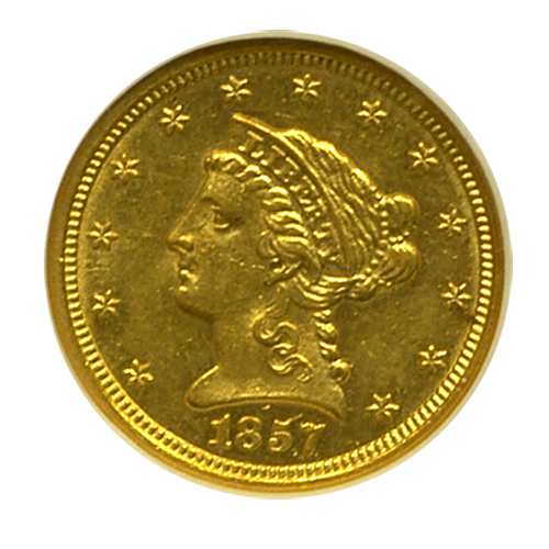 1857-O $2.5 Dollar Liberty | Obverse 1857-O $2.5 Dollar Liberty | Obverse