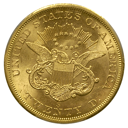 1857-S $20 Liberty Gold SS Central America PCGS MS-61 1857-S $20 Liberty Gold SS Central America PCGS MS-61