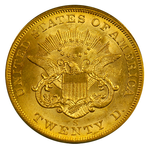 $20 Liberty Gold Coin NGC/PCGS MS-63 - Reverse