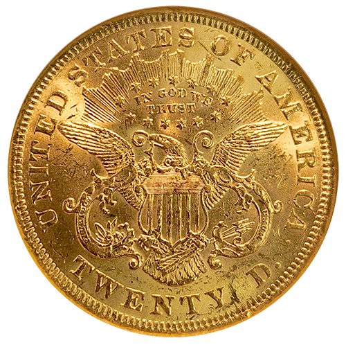 1873 | $20 Liberty Head | Open 3 | MS-61 | Reverse 1873 | $20 Liberty Head | Open 3 | MS-61 | Reverse
