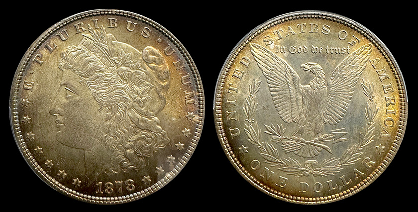1878-7TF | Morgan Silver Dollar | PCGS MS-64 + | Both Sides 1878-7TF | Morgan Silver Dollar | PCGS MS-64 + | Both Sides