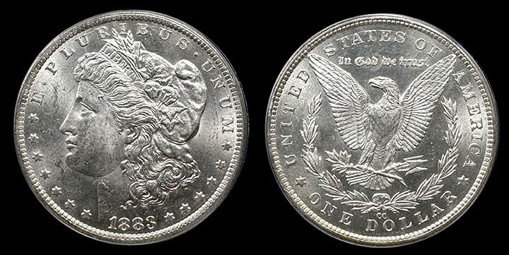 1883-CC | Morgan Silver Dollar | PCGS MS-63 | Both Sides 1883-CC | Morgan Silver Dollar | PCGS MS-63 | Both Sides