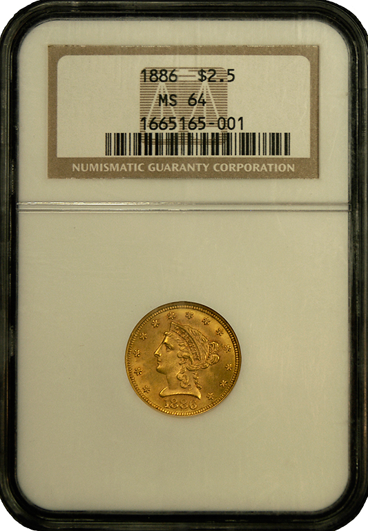 $2.5 Liberty Gold MS-64 Quality
