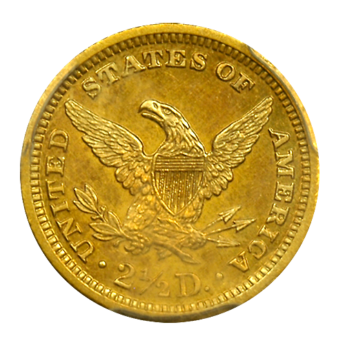 $2 1/2 Liberty Gold Coin NGC/PCGS MS-63 - Reverse $2 1/2 Liberty Gold Coin NGC/PCGS MS-63 - Reverse