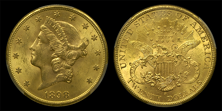 1898 | $20 Liberty Gold | MS 63 | Both Sides 1898 | $20 Liberty Gold | MS 63 | Both Sides
