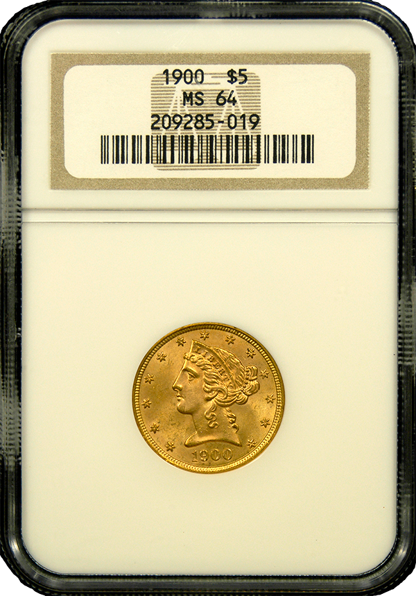 $5 Liberty Gold Coin NGC/PCGS MS-64 $5 Liberty Gold Coin NGC/PCGS MS-64