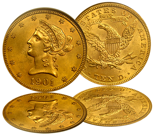 $10 Liberty Gold Coin NGC/PCGS MS-63 - Both Sides