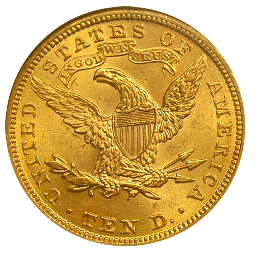 $10 Liberty Gold Coin NGC/PCGS MS-63 - Reverse