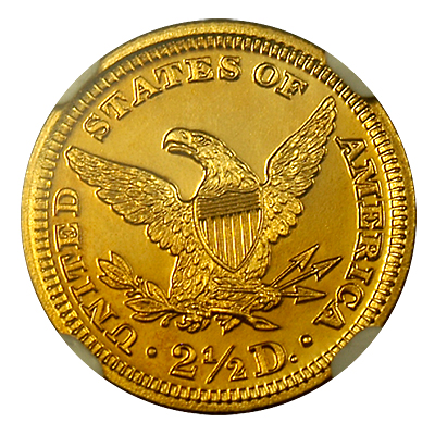 $2 1/2 Liberty Gold Coin NGC/PCGS MS-62 - Reverse $2 1/2 Liberty Gold Coin NGC/PCGS MS-62 - Reverse