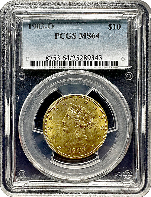 1903-O | 10 Liberty | PCGS | MS-64 | In Holder 1903-O | 10 Liberty | PCGS | MS-64 | In Holder
