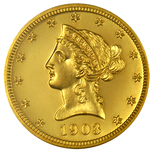 1903 $10 Liberty Gold NGC PF-66+ Obverse 1903 $10 Liberty Gold NGC PF-66+ Obverse