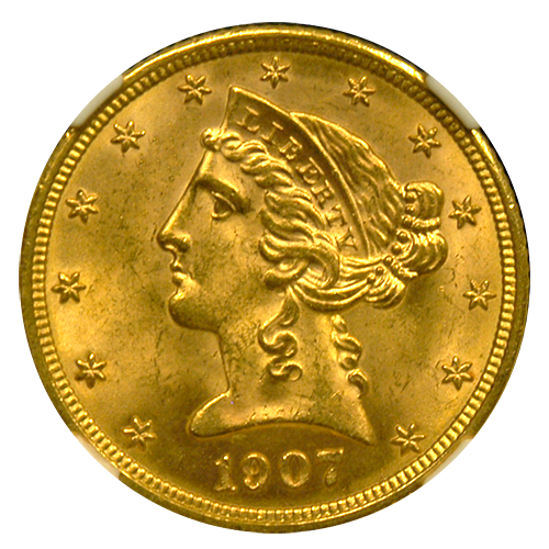 $5 Liberty Gold MS-63 Quality